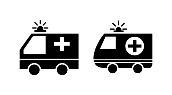 Ambulansikonvektorn Ambulans Bil Ikon — Stock vektor