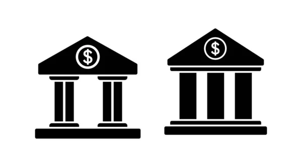 Bankikon Vektor Bank Ikon Symbol — Stock vektor