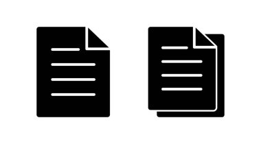 Belge simgesi vektörü. Kağıt ikonu. Dosya Simgesi