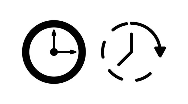 Піктограма Годинника Вектор Піктограм Часу Піктограма Годинника Модному Плоскому Стилі — стоковий вектор