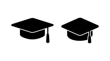 Eğitim ikonu vektörü. mezuniyet kapsülü vektörü