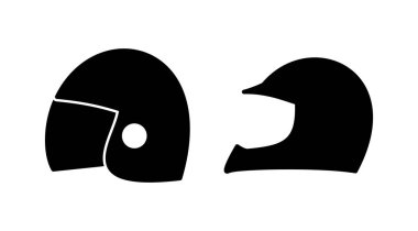 Kask simgesi vektörü. güvenlik başlığı simgesi