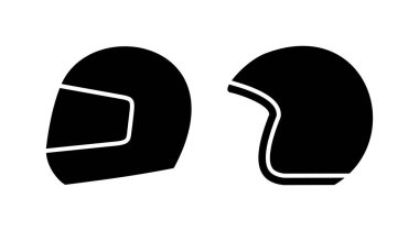 Kask simgesi vektörü. güvenlik başlığı simgesi