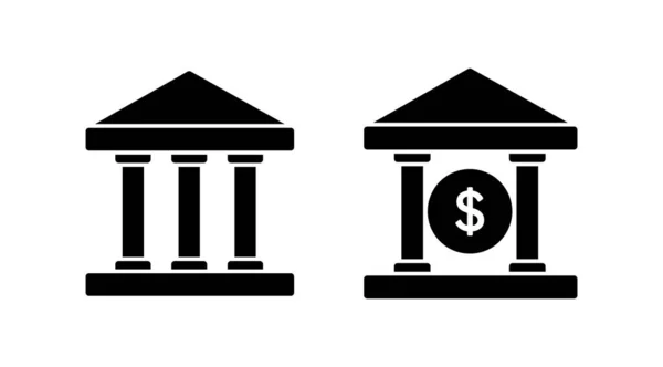 Vetor Ícone Bancário Ícone Banco Símbolo — Vetor de Stock
