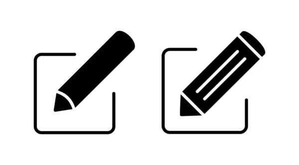 Edytuj Wektor Ikony Edytować Znak Symbol Dokumentu Ołówek — Wektor stockowy