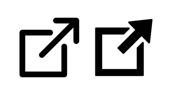 Lien Externe Icône Vecteur Symbole Chaîne Hyperlien Télécharger Partager — Image vectorielle