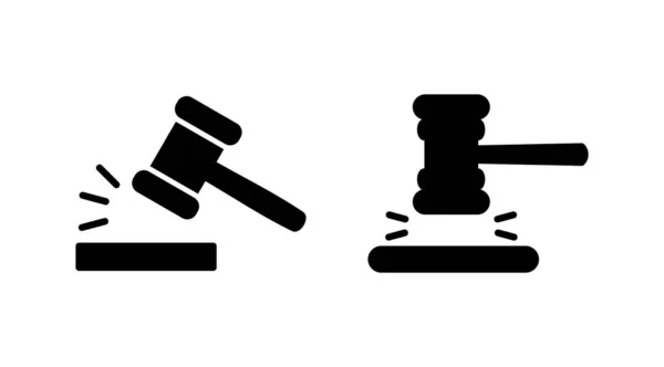 Διανυσματική Εικόνα Gavel Δικαστής Gavel Εικονίδιο Σφυρί Δημοπρασίας — Διανυσματικό Αρχείο