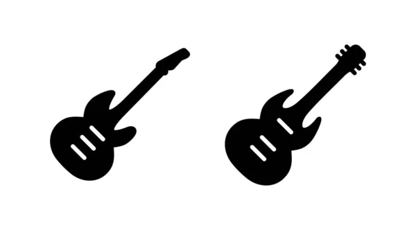 ギターアイコンベクトル 楽器記号 — ストックベクタ