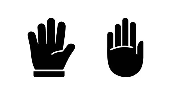 Вектор Піктограми Руки Ручні Символи Долоні — стоковий вектор