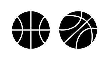 Basketbol ikonu vektörü. Basketbol logo vektör simgesi