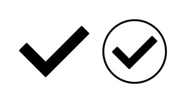 Simge vektörünü kontrol et. İşaret simgesini işaretle. kontrol listesi simgesi.