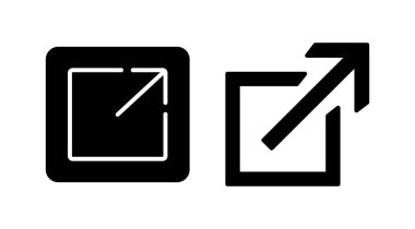Dış bağlantı simgesi vektörü. Hiper bağlantı zinciri sembolü. İndir, paylaş,