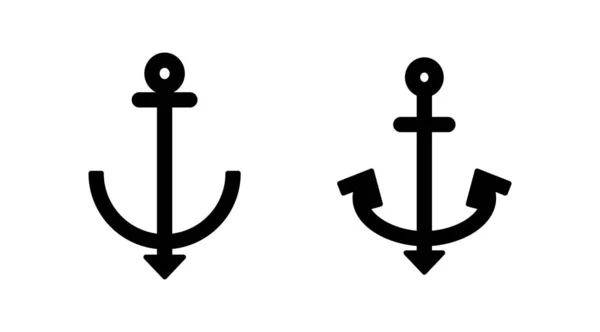 アンカーアイコンベクトル アンカーサイン 海のシンボル — ストックベクタ