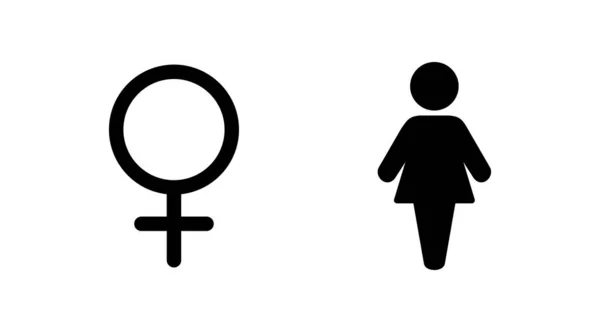Vektor Ženské Ikony Ikona Toalety Znamení Toaletě Pohlaví — Stockový vektor