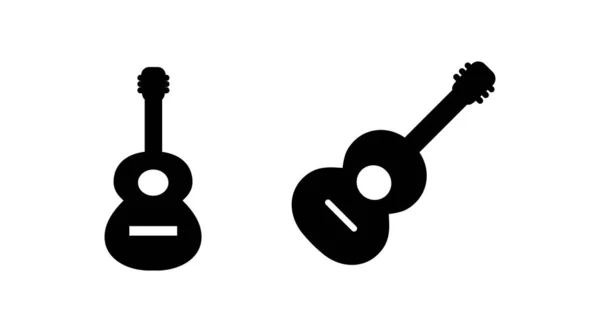 Icon Vektor Für Gitarre Musikinstrumentenschild — Stockvektor