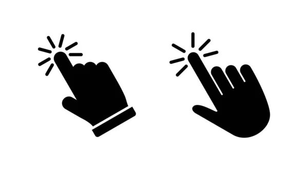 Hand Click Icon Vector Clicking Finger Icon Pointer Icon — Stock Vector
