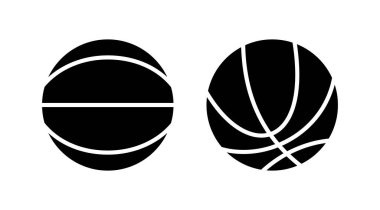 Basketbol ikonu vektörü. Basketbol logo vektör simgesi