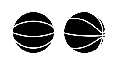 Basketbol ikonu vektörü. Basketbol logo vektör simgesi