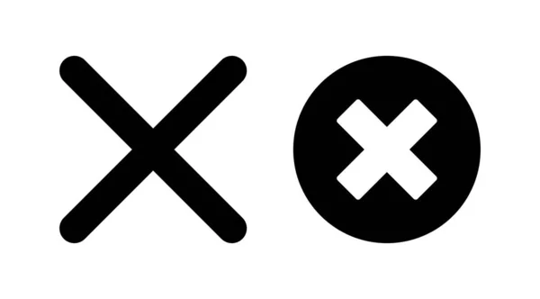 Close Vector Icon Delete Icon Remove Cancel Exit Symbol — Stock Vector