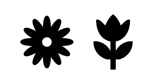 Blomstervektor Blommig Ikon Blomma Logotyp — Stock vektor