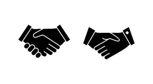 Handdruk Icoon Vector Zakelijke Handdruk Contractuele Overeenkomst Partnerschap — Stockvector