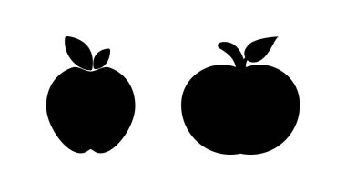 Elma ikonu vektörü. elma sembolü