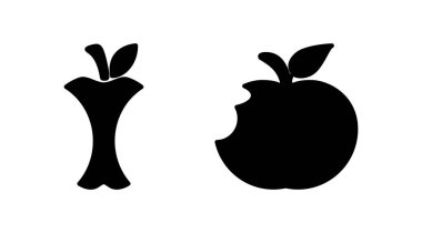 Elma ikonu vektörü. elma sembolü