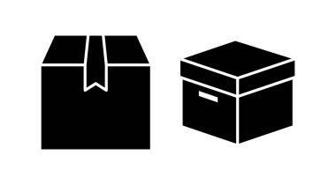 Kutu simgesi vektörü. Kutu işareti. Teslimat. parsel kutusu.