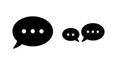 Sohbet ikonu vektörü. Sohbet Simgesi modayı izole etti. Konuşma balonu sembolü