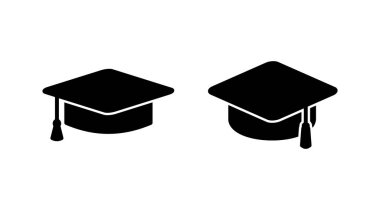 Eğitim ikonu vektörü. mezuniyet kapsülü vektörü