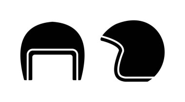 Kask simgesi vektörü. güvenlik başlığı simgesi