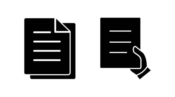Вектор Значка Документа Бумажный Значок File Icon — стоковый вектор