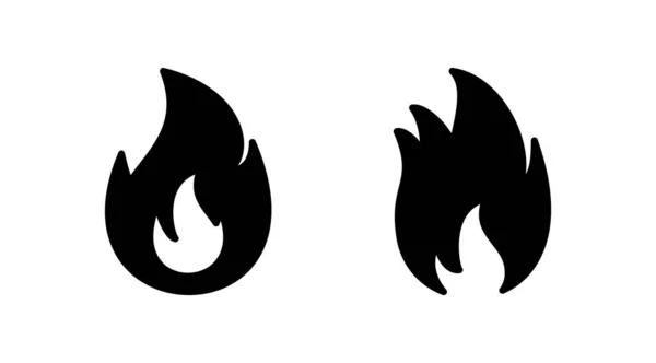 Wektor Ikony Ognia Ikona Płomienia Ognia — Wektor stockowy