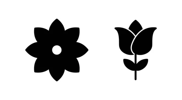 Blomstervektor Blommig Ikon Blomma Logotyp — Stock vektor
