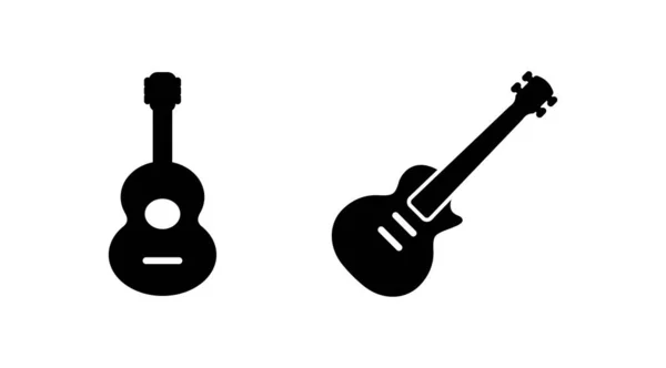 Gitarrikon Vektor Musikinstrumenttecken — Stock vektor