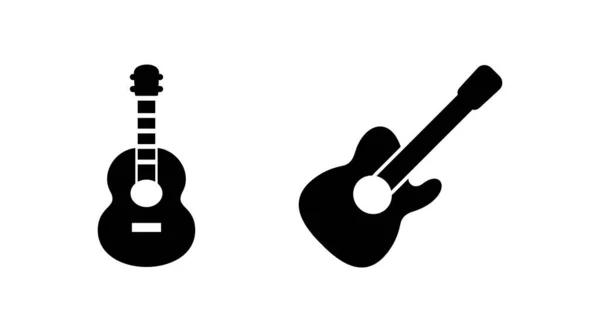 Вектор Иконок Гитары Знак Музыкального Инструмента — стоковый вектор