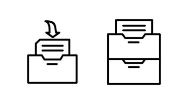 Simge vektörünü arşivle. arşiv ikonu vektörü. dizin simgesi.