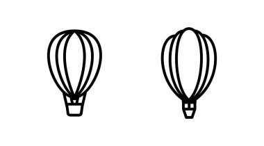 Balon simgesi vektörü. Hava balonu simgesi izole edildi