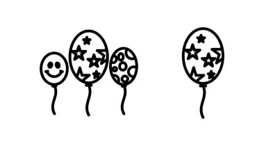 Balon simgesi vektörü. Hava balonu simgesi izole edildi