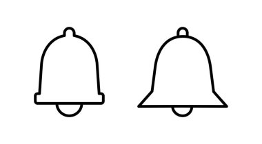 Düz moda Bell Simgesi vektörü izole edildi. Bildirim sembolü web sitesi tasarımı