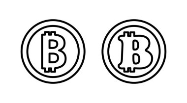 Bitcoin simge vektörü. ödeme sembolü. Kripto para birimi logosu.