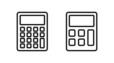 Hesap makinesi ikon vektörü. Matematik ikonu. finans imzası