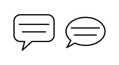 Sohbet ikonu vektörü. Sohbet Simgesi modayı izole etti. Konuşma balonu sembolü