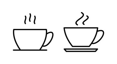 Kahve ikonu vektörü. Kahve fincanı ikonu. kupa