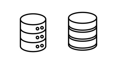 Veritabanı simge vektörü. sunucu simgesi. depolama