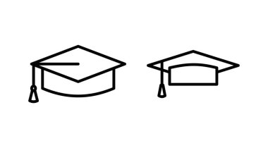 Eğitim ikonu vektörü. mezuniyet kapsülü vektörü