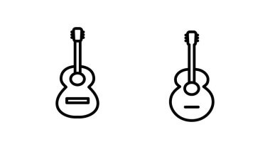 Gitar ikonu vektörü. müzik aleti işareti
