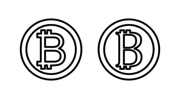 Bitcoin Icon Vector Payment Symbol Cryptocurrency Logo — Stock Vector