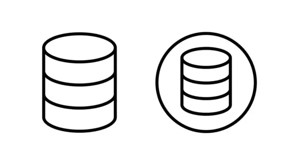 Vektor Ikony Databáze Ikona Serveru Úložiště — Stockový vektor