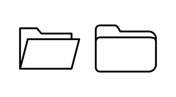 Ordnersymbol Vektor Dokument Ordner Symbol — Stockvektor